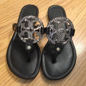 Tory Burch Miller Sandals - chocolate brown print